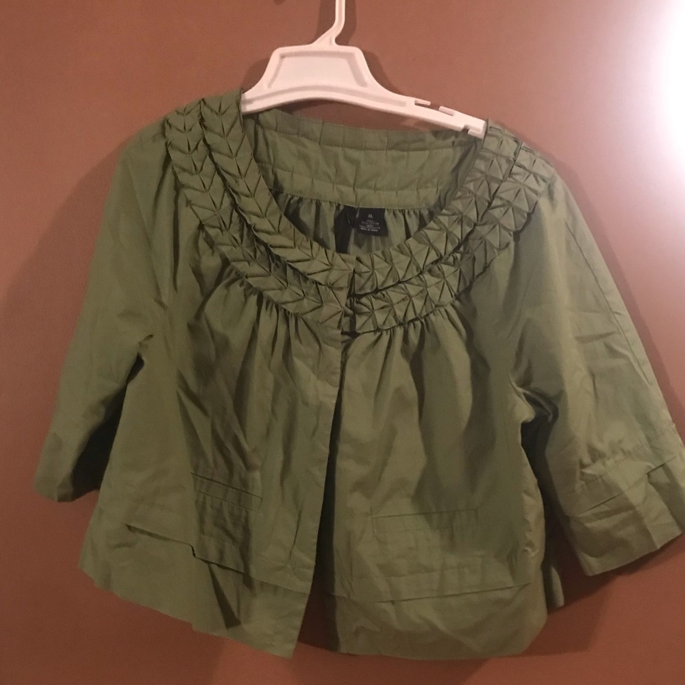 SOLD! New Directions, Green 3/4 sleeves coat
